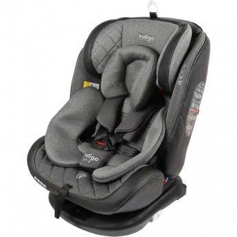 Автокресло INDIGO AERO ISOFIX ST-3 группа 0+1+2+3 0-36 кг серый лен