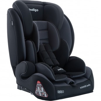 Автокресло INDIGO WINNER ISOFIX (черный-серый)