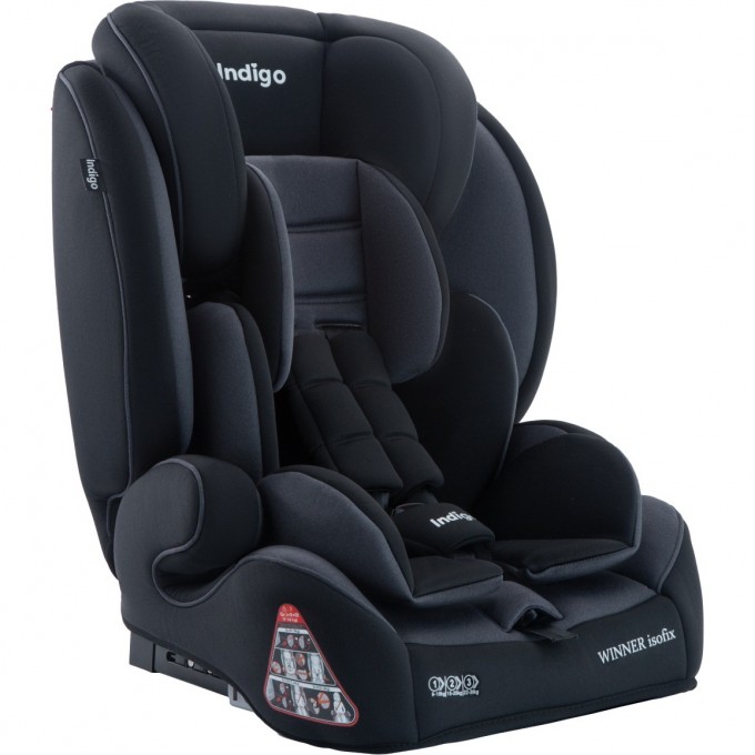 Автокресло INDIGO WINNER ISOFIX (черный-серый) 4627183286357