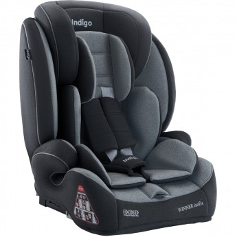 Автокресло INDIGO WINNER ISOFIX (т.серый-св.серый)